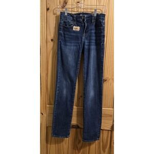 Gap Women's Classic Straight Leg Jeans Size 0 Dark Wash Mid Rise